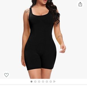 NEW ribbed black onesie
